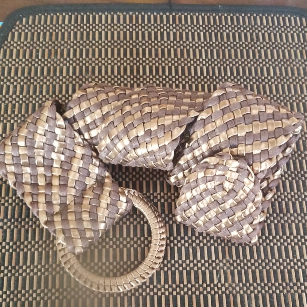 Brown/rustic gold braided Belt